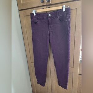 Knox Rose Women's Size 10 Burgundy Purple Skinny Stretchy Jean Pants